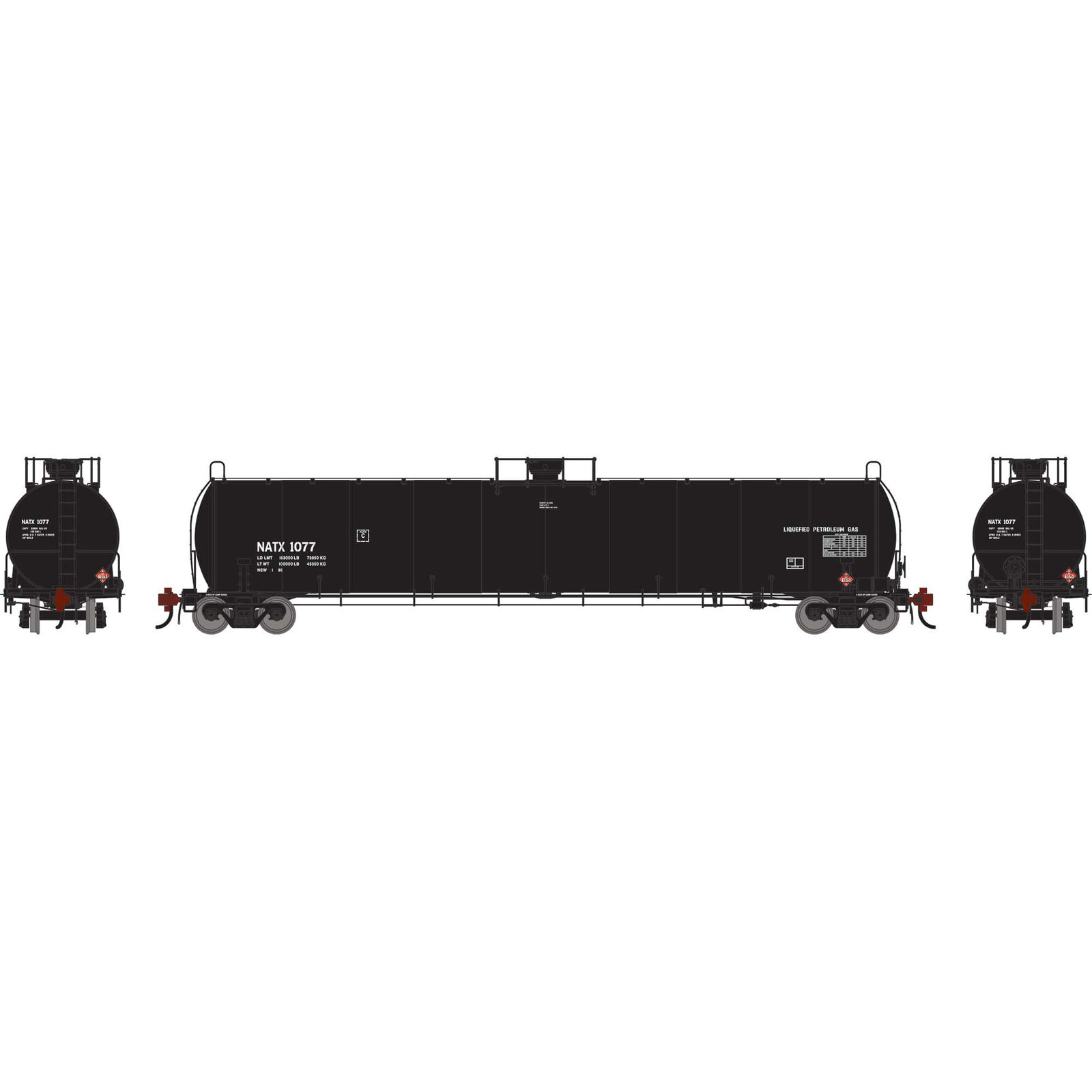 HO UTC 33K LPG Tank Car- Early, NATX #1077