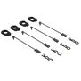 Body Clip Retainers, Black (4): 1/5 Scale