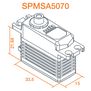 A5070 Mini Digital HV High Torque High-Speed Brushless Metal Gear Aircraft Servo