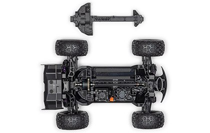 RUGGED 4WD DRIVETRAIN for the ARRMA 1/16 MINI KRATON 3S RC Speed Truck