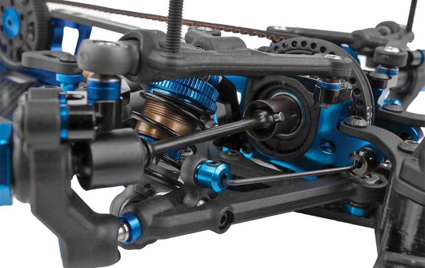 Suspension includes long-arm pivot ball