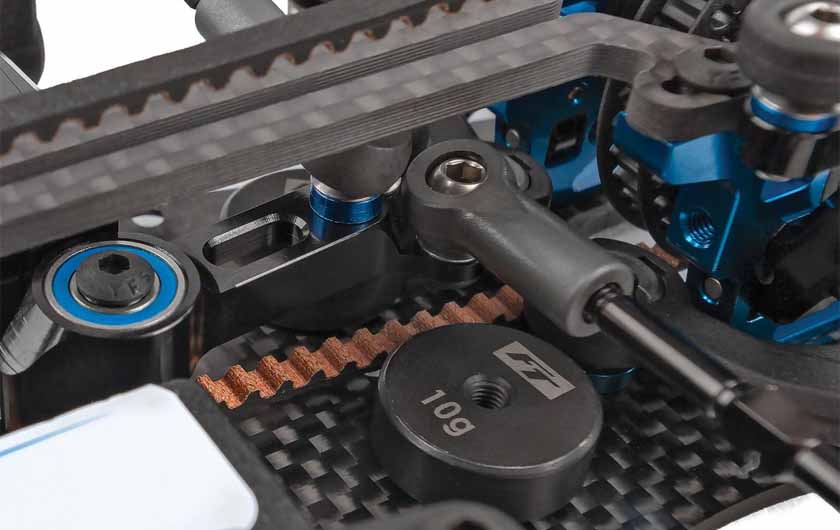 Steering system inscludes a one-piece servo and bell crank mount