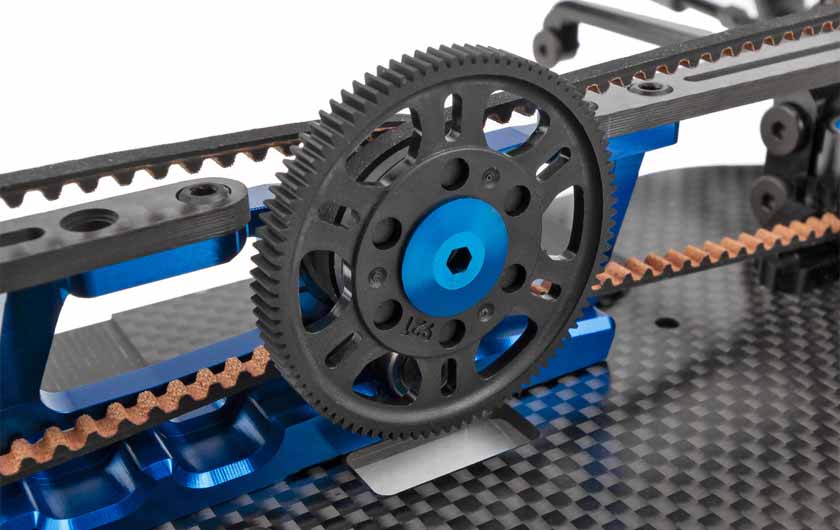 Chassis incorportated a mid-mounted motor configuration
