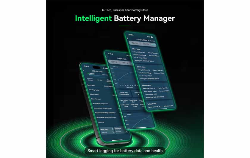 App logs battery data