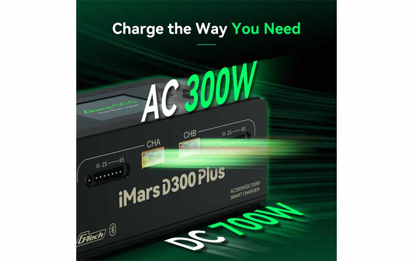 Charger has different charging functions