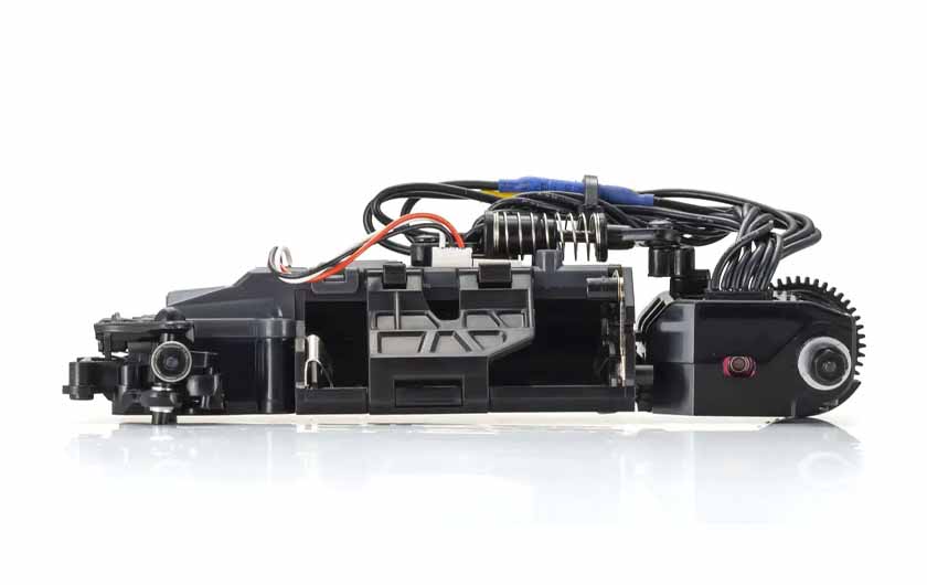 Batteries are mounted low on the chassis