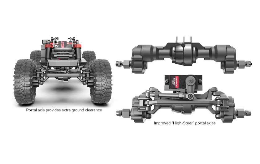 Tall portal axles