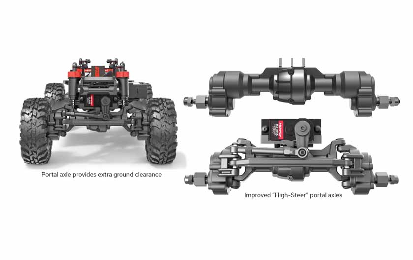 Tall portal axles