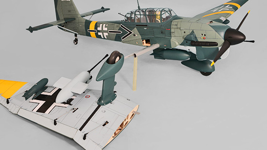 Phoenix Model Stuka Ju 87 GP/EP 61cc ARF - Wing Phoenix Model Stuka Ju 87 GP/EP 61cc ARF - Wing
