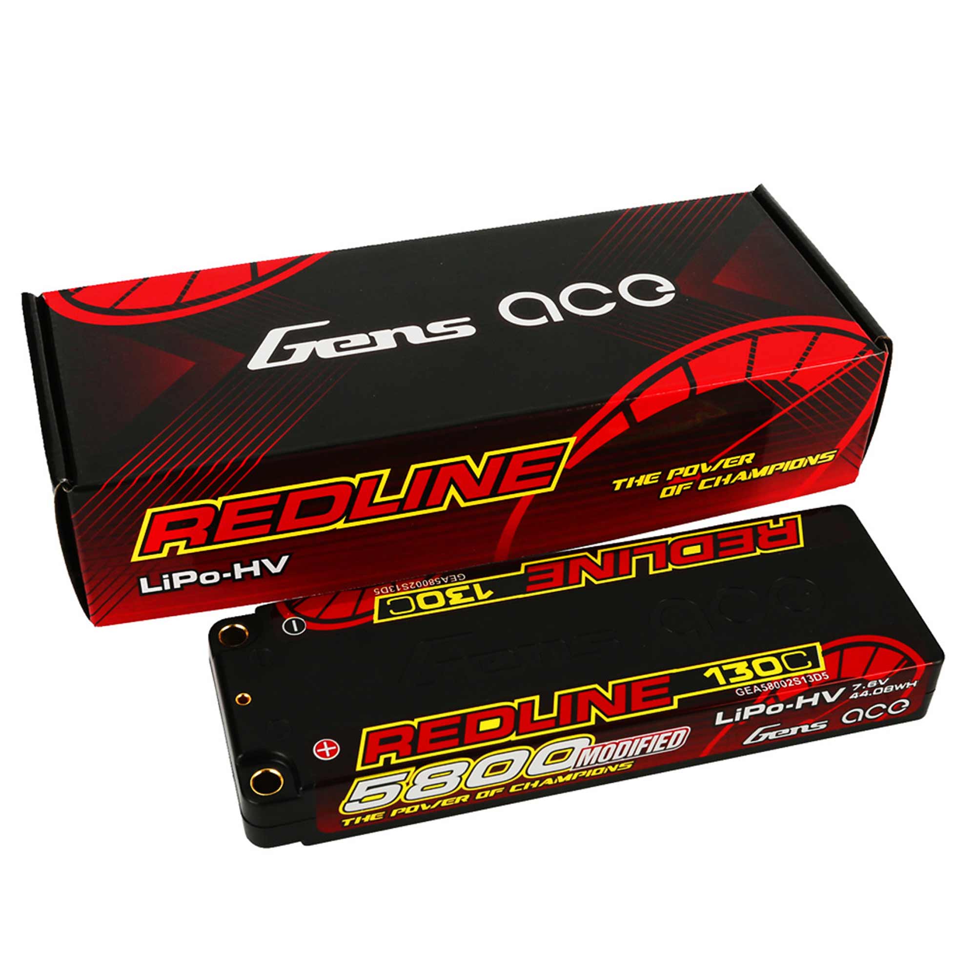 7.6V 5800mAh 2S 130C Hardcase LiHV Battery: 5mm Tubes