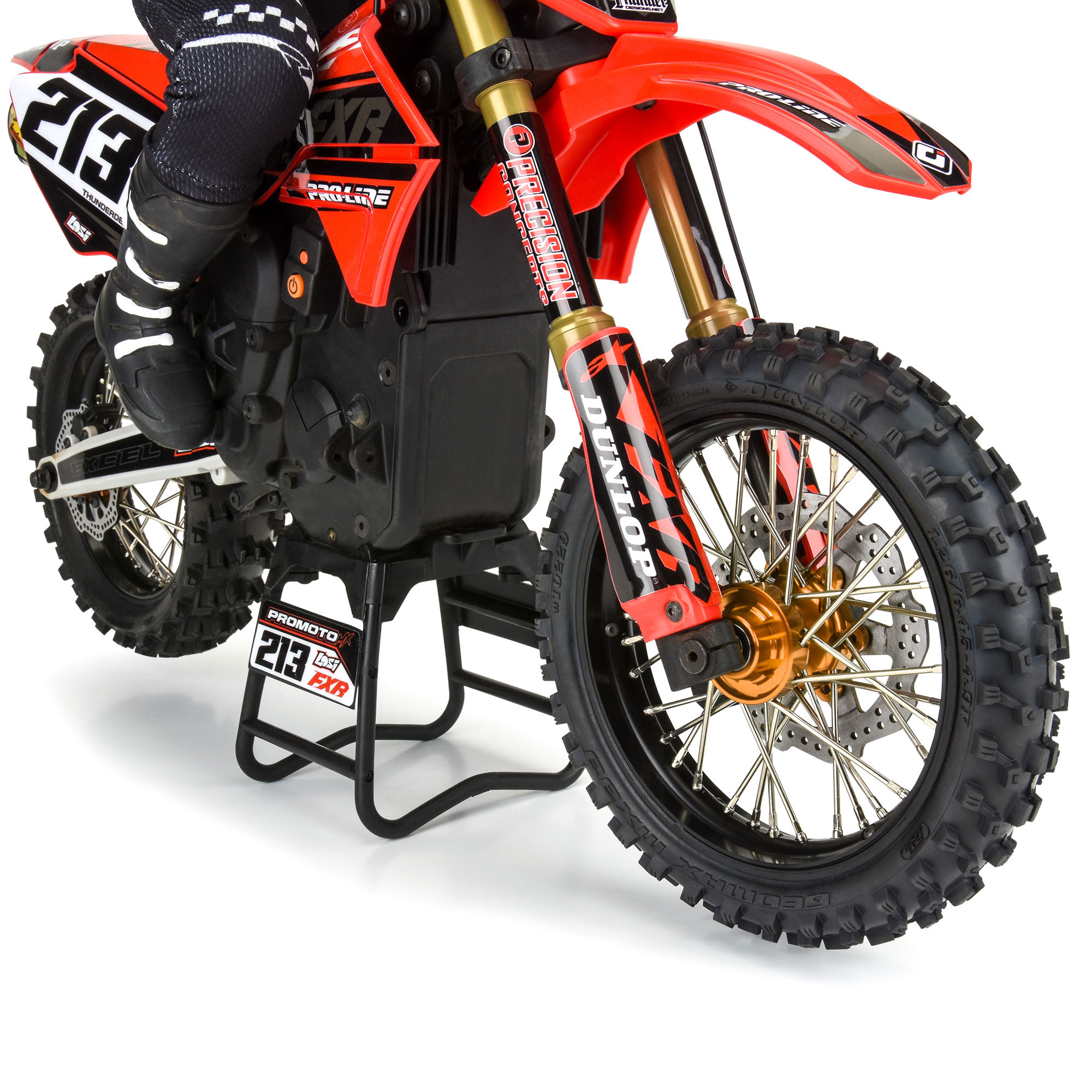 1/4 Pro-Spec Aluminum F/R Wheel Black/Gold Dunlop MX33/MX14 Bundle