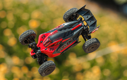 Action shot of ARRMA TYPHON RC Buggy
