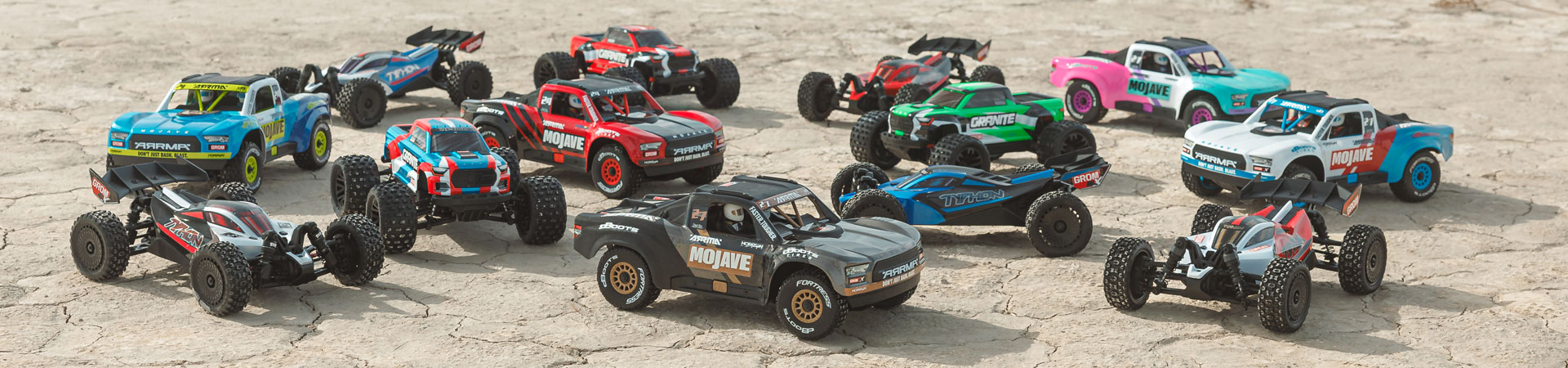ARRMA GROM 4X4 Small-Scale Ready-to-Run RC Car and Truck Family Shot