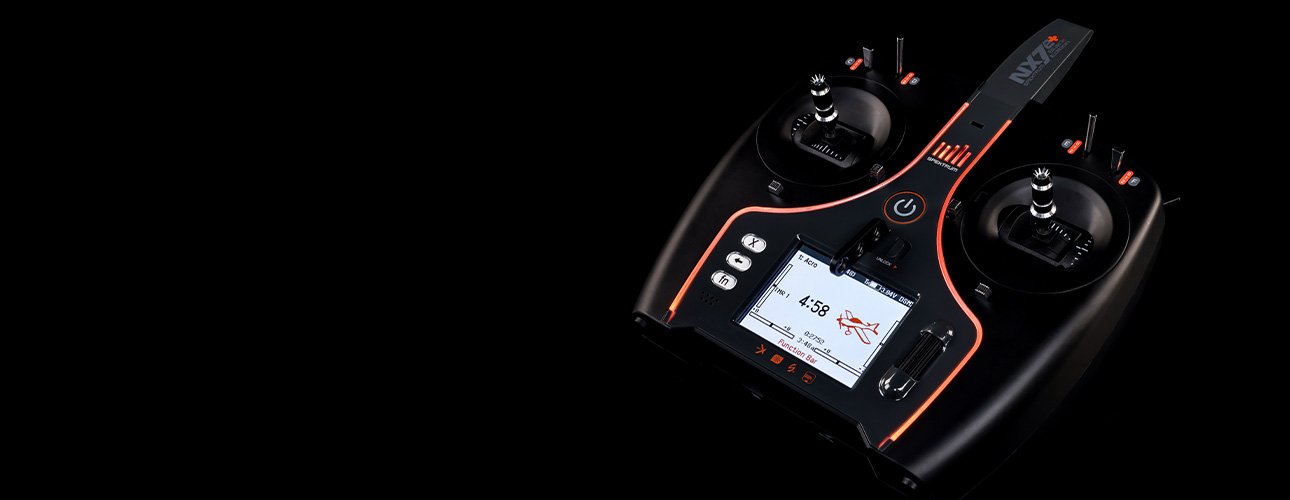 Spektrum NX7e+ 14-Channel DSMX Transmitter Only, Black Edition for RC Aircraft